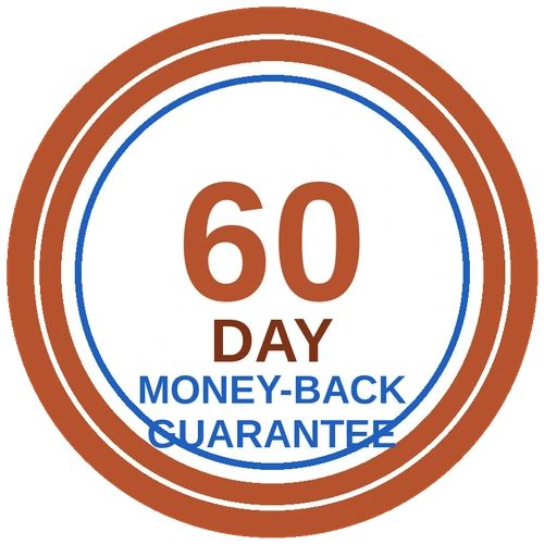 60-day money-back guarantee seal